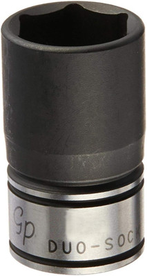 Grey Pneumatic 1/2" Drive x 16mm Standard Duo-Socket, 6 Point (82016M)