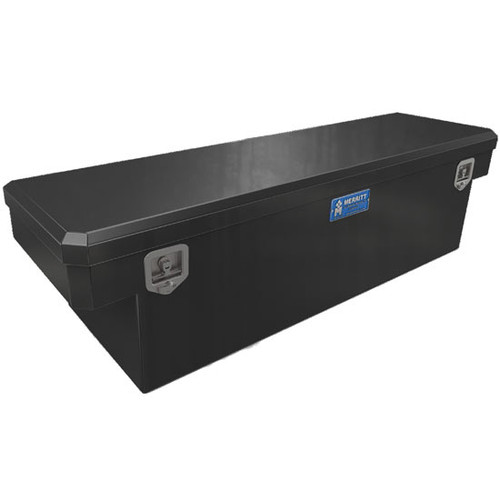 Merritt Aluminum Extra Deep Single Door Crossbody Box, 16 X 20 X 60, Gloss Black, For Mid Size Truck