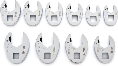 Gearwrench 10 Pc Metric Crowfoot Wrench Set (89119)