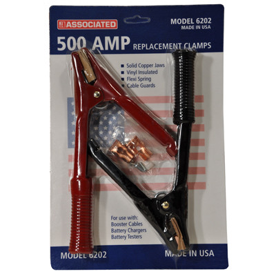 Associated 6202 Battery Booster Cable Clamps (500 Amp)