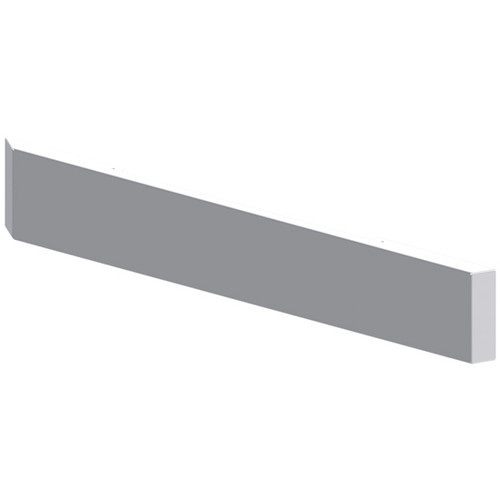Lincoln Chrome 18 Inch Chrome Plated Texas Blind Mount Mitered End Bumper, 10 Gauge, Blank W/ Black Steel Mounting Plates For Freightliner Classic 132Xl & 120 2004 Thru 2007