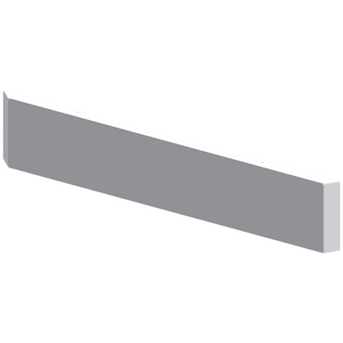Lincoln Chrome 20 Inch Chrome Plated SS Texas Blind Mount Mitered End Bumper, 10 Gauge, Blank W/ Black Steel Mounting Plates For Freightliner Classic 132Xl, 120 2004 Thru 2007