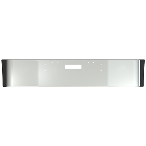 16 Inch SBA Bumper W/ Mounting & Vent Holes Stainless Steel For Freightliner FLD120 Combo Bolt Pattern 1989-1996