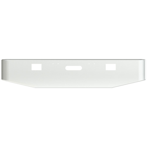 12 Inch Chrome Standard Rolled End Bumper, 7 Gauge With Tow, Hook Holes For Freightliner Classic 120, 132 XL 2000-2002