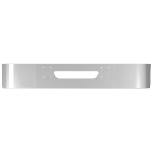 Chrome 20 Inch Bumper W/ Vent Hole For International 9100I, 9200I, 9400I 1997-Newer
