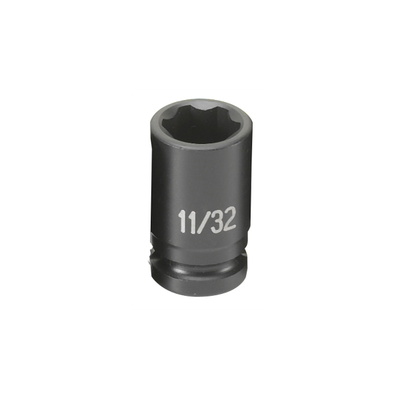 Grey Pneumatic 1/4" Surface Drive x 11/32" Standard Socket (911RS)