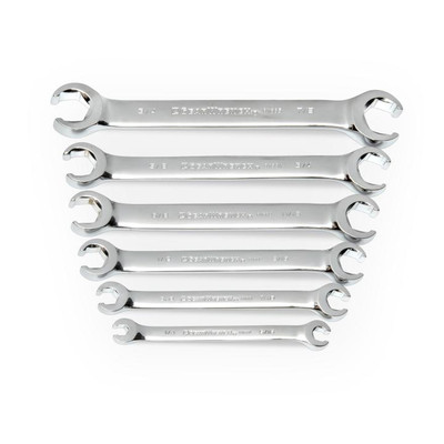 Gearwrench 6 Pc SAE Flare Nut Wrench Set (81907)