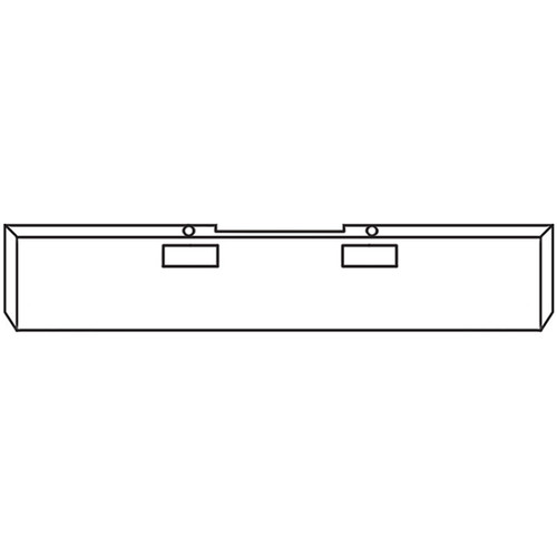 20 Inch Chrome Steel Boxed End Bumper W/ Mounting & Tow/Hitch Holes W/ Boltless UST Mounting Plates For Peterbilt 359 1967-1986 / 352 Cabover 1967-1980