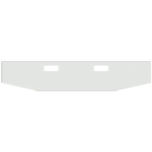 20 Inch Stainless Steel Standard Tapered Boxed End Bumper, 10 Gauge W/ Tow Holes For Peterbilt 352, 359