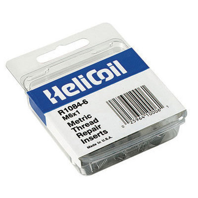 Helicoil Replacement Inserts, 6mm x 0.90 NC, 12 Pack (R1084-6)