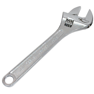 K Tool 10" Adjustable Wrench, 1-3/16" Jaw, Chrome Steel (48010)