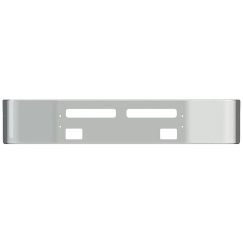 Chrome 10 GA Steel 16 Inch Bumper W/ Hook & Fog Holes For Volvo VNL Gen I W/ Set Back Axle