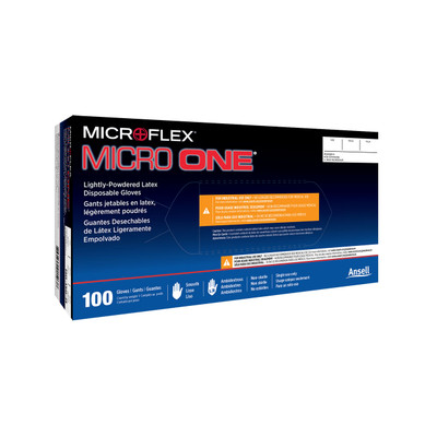 Microflex MO-150L Micro One Light Powder Latex Gloves - Large