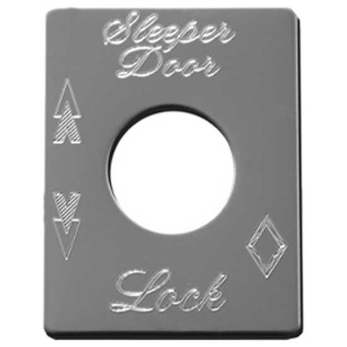 Rockwood Stainless Steel Sleeper Door Lock Switch ID Plate For Peterbilt 378, 379