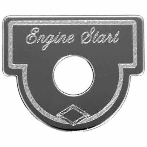 Rockwood Stainless Steel Engine Start Switch ID Plate For Peterbilt 375, 377, 378, 379