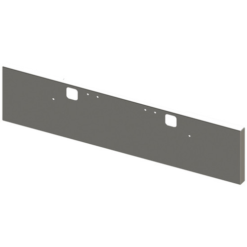 Lincoln Chrome SS 22 Inch Texas Boxed End Bumper, 10 Gauge W/ Mounting & Tow Holes For 2004 - 2007 Freightliner Classic 132XL, 120