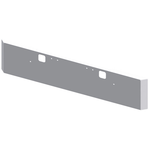Lincoln Chrome SS 20 Inch Texas Mitered End Bumper, 10 Gauge W/ Mounting & Tow Holes For 2004 - 2007 Freightliner Classic 132XL, 120