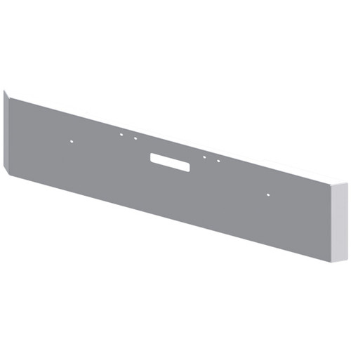 Lincoln Chrome SS 22 Inch Texas Mitered End Bumper, 10 Gauge W/ Mounting & Step Holes For 2004 - 2007 Freightliner Classic 132XL, 120