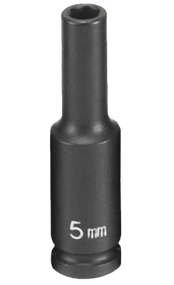 Grey Pneumatic 1/4" Surface Drive x 5mm Deep Socket (905MDS)