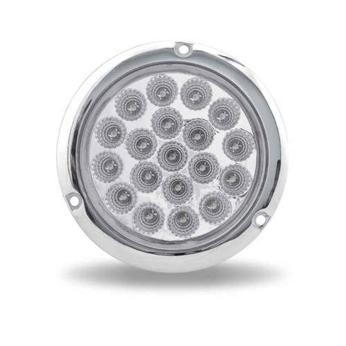 TRUX TLED-419CRF 4" Clear Lens Red LED Stop, Turn & Tail Light Flange Mount