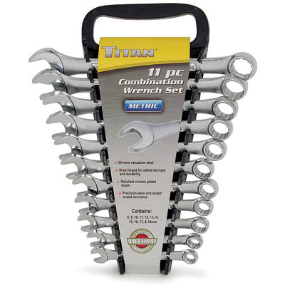 Titan Tools Combination Wrench Set Metric 11-Piece (17328)