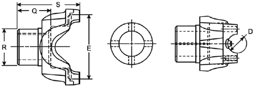 Spicer 170-4-341-1X SPL170 Half Round End Yoke