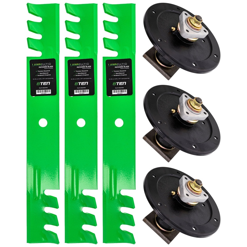 Deck Spindles & Mulching Blades Kit For Gravely Great Dane Ariens MK1002087