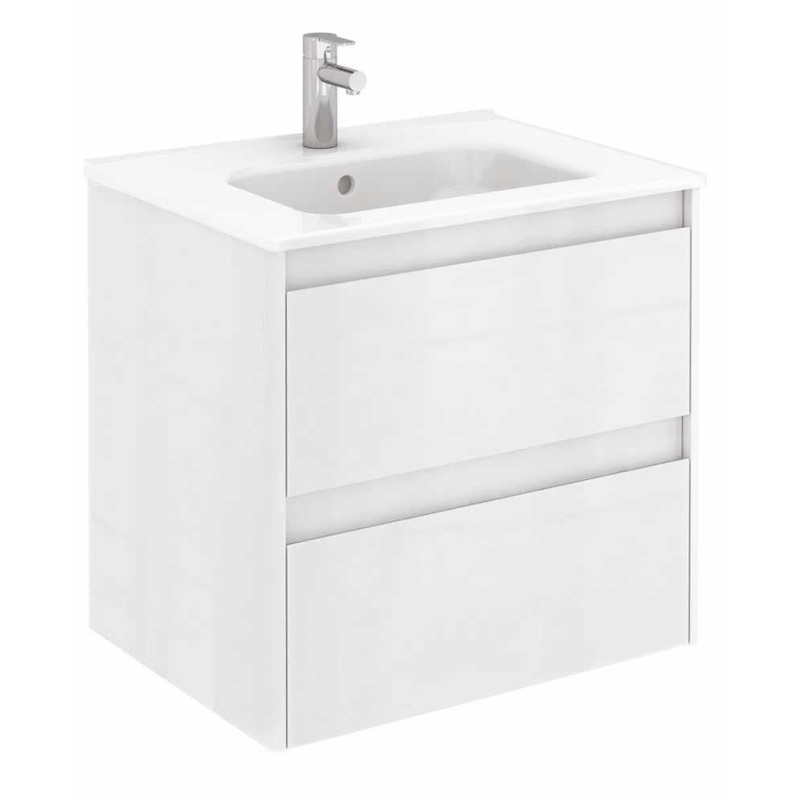 Sonas Dijon Gloss White 60Cm Vanity Unit | SLMDJ602DWH