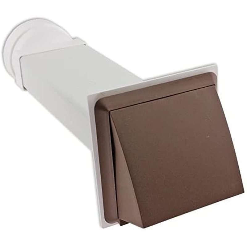 Universal Wall Vent Kit Tumble Dryer Hose External Pipe Outlet Cover Brown 4″